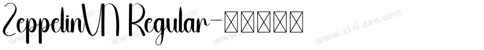 ZeppelinVN Regular字体转换